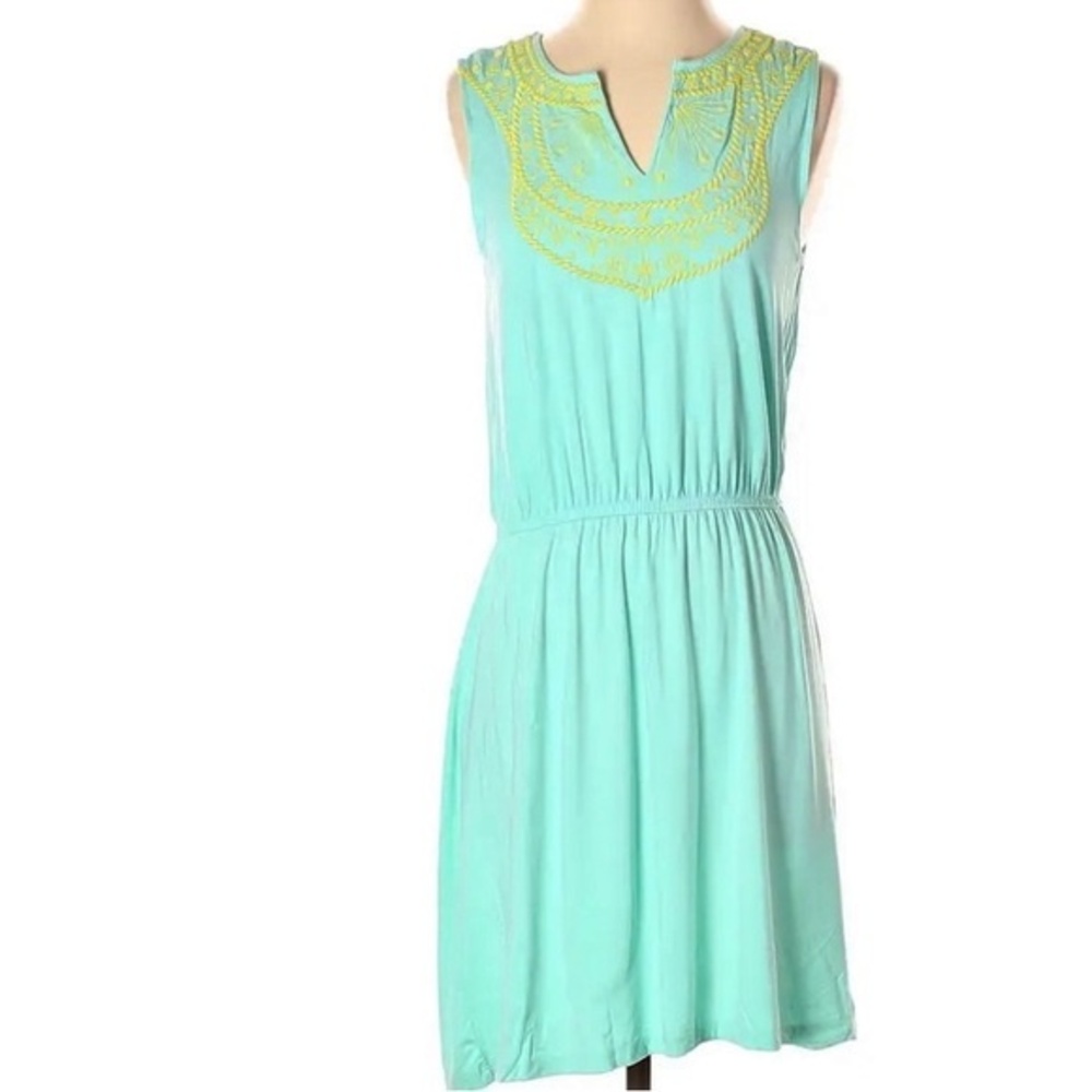 Mint green and yellow sundress size small